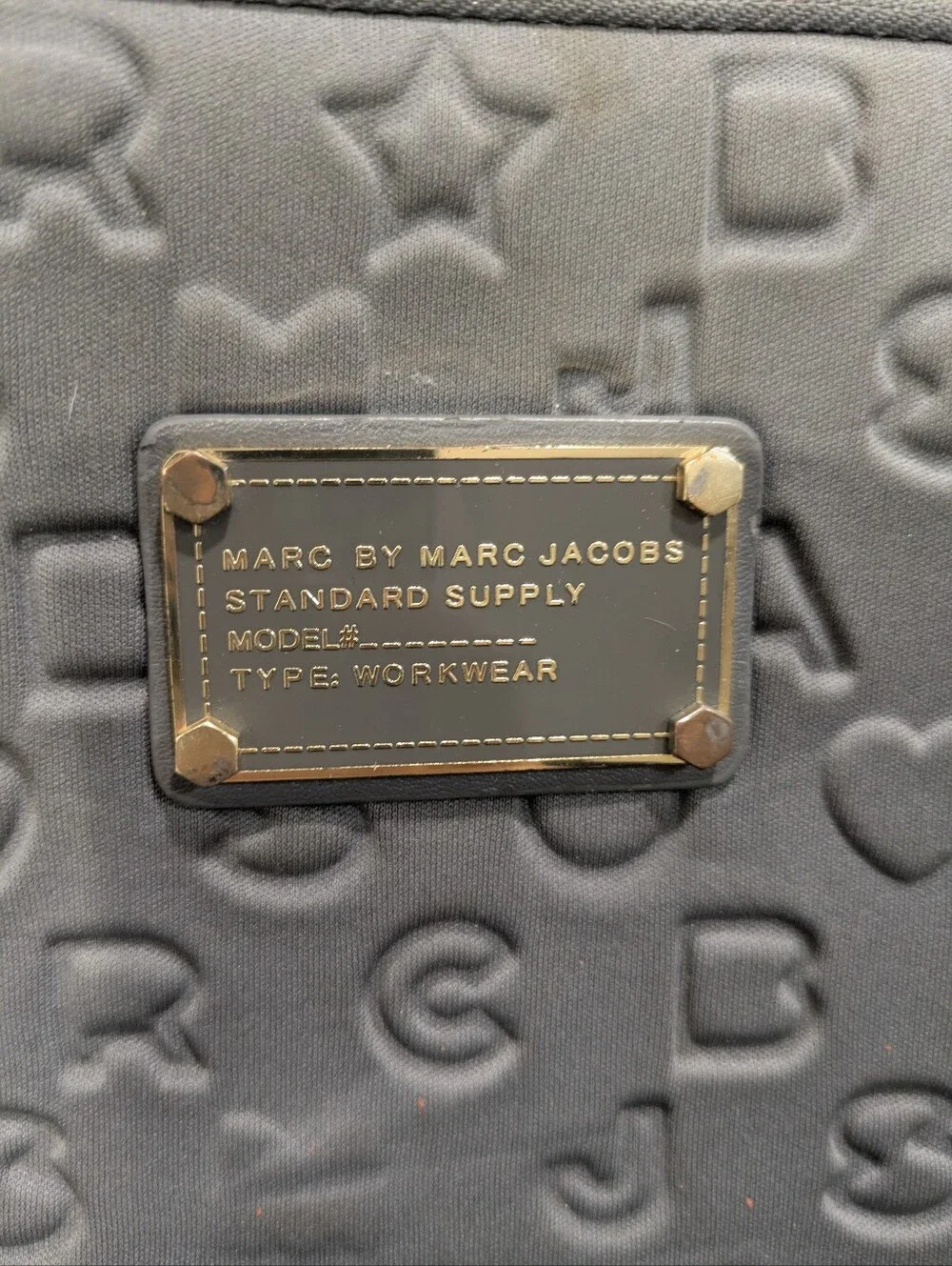 Marc By Marc Jacobs Gray Embossed Laptop Sleeve